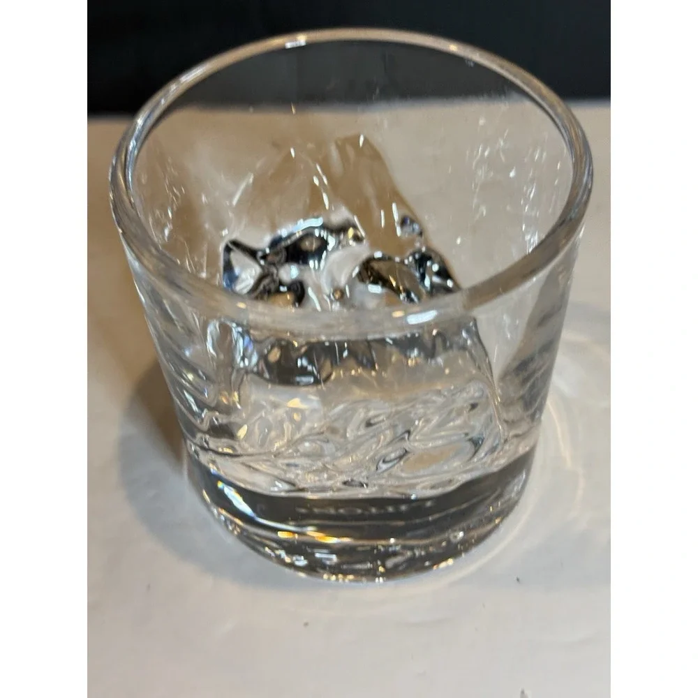 Vintage Litton Iceberg Rocks Glass Old Fashioned Whiskey Tumbler 3.25